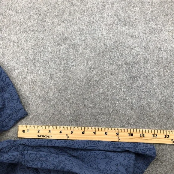 Eddie Bauer Shorts Mens 38 Blue Topo Print Hiking Zip Pockets Outdoor Trail - Picture 10 of 10